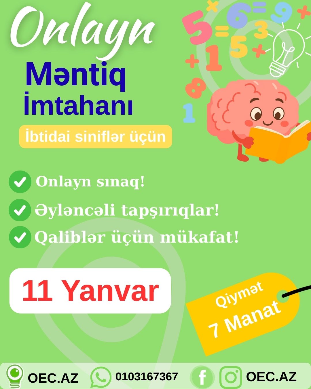 Onlayn Məntiq İmtahanı (5-8-ci siniflər)